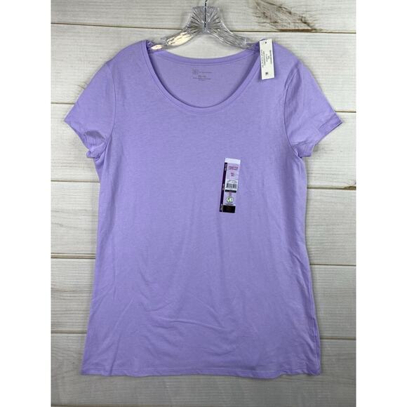 NO BOUNDARIES Tee Shirt Jr XXL(19) Purple Short Sleeve Scoop Y2K 90s Retro NWT - Picture 1 of 8